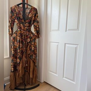 Floral Maxi Dress with Ruffle Hem